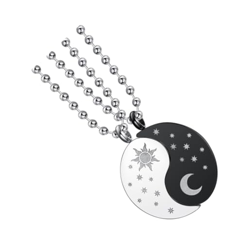 Healvian Liebes Halskette Mond Anhänger Splicing Design Schmuck für Freunde und Partner Titanstahl Leicht und Hautfreundlich Geschenkidee zu Geburtstag und Neujahr Healvian Liebes Halskette Mond Anhänger Splicing Design Schmuck für Freunde und Partner Titanstahl Leicht und Hautfreundlich Geschenkidee zu Geburtstag und Neujahr von Healvian