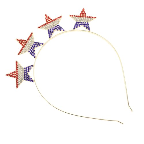 Healvian Liebliches Fünfzack Haarband Für Unabhängigkeitstag Strass Haarreif Mit Stern-design Für Partys Und Karneval Perfektes Kostümzubehör Für Frauen Und Mädchen Healvian Liebliches Fünfzack Haarband Für Unabhängigkeitstag Strass Haarreif Mit Stern-design Für Partys Und Karneval Perfektes Kostümzubehör Für Frauen Und Mädchen von Healvian