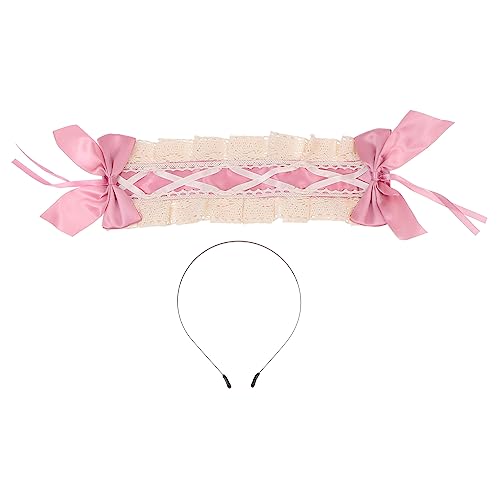 Healvian 1stück Lolita Lace Headdress Für Cosplay Und Partys Süßes Haaraccessoire Mit Schleifen-design Zartem Vielseitig Einsetzbar Für Fotoshootings Und Veranstaltungen von Healvian