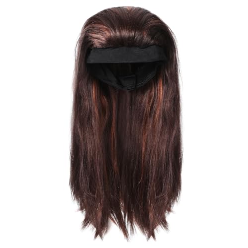 Healvian Long Straight Headband Wig für Damen Hitzebeständiges Strapazierfähiges Kunsthaar Vielseitig für Alltag Party Halloween Cosplay Geeignet Angenehm zu Tragen von Healvian