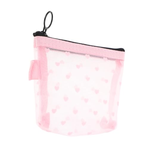 Healvian Kosmetiktasche Transparent Mit Reißverschluss Kleine Netz-Tasche Für Toilettenartikel Reise-Make-up-Organizer Geld Und Spielkarten-Aufbewahrungstasche von Healvian
