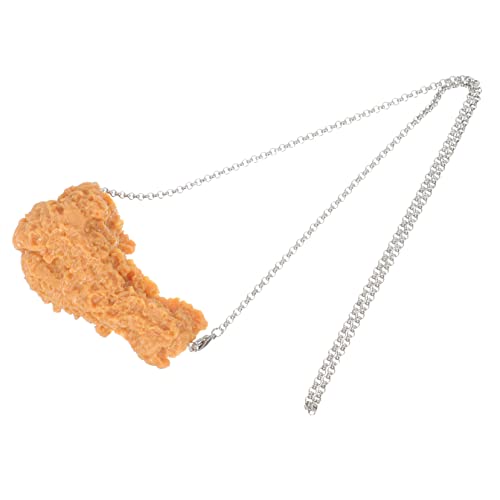 Healvian Lustige Brathähnchen Halskette und Resin Origineller Anhänger für Männer und Frauen Robustes Schmuckstück für Partys und Alltag Auffälliges Statement Accessoire von Healvian
