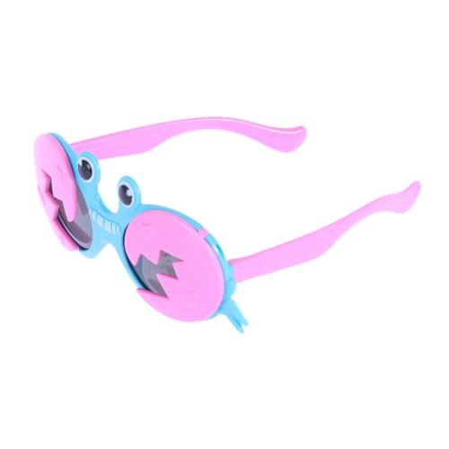 Healvian Lustige Krabben Sonnenbrille Partybrille Cosplay Fotorequisite Leichtes Robustes Design Hellblaue Fassung mit Pinken Bügeln für Geburtstagsfeiern und Tanzveranstaltungen von Healvian