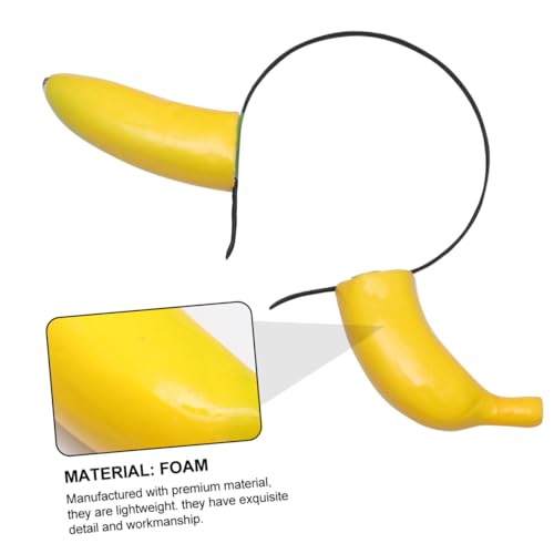Healvian Lustiger Bananen Haarreif für Erwachsene Leichtes Rutschfestes Haarband mit Auffälligem Party Kopfschmuck für Cosplay Aufführungen und Fröhliche Festlichkeiten von Healvian