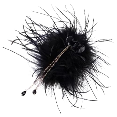 Healvian Acryl Haarklammer Mit Baumelnder Quaste Damen Haaraccessoire Für Alltag Und Besondere Anlässe Flauschige Klammer Für Dickes Und Kurzes Haar von Healvian