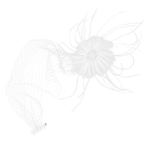 Healvian Fascinator Haarklip Aus Weißen Federn Für Hochzeiten Und Teepartys Elegantes Haaraccessoire Für Frauen Dekoratives Braut-haar-accessoire Charmante Frisur Für Besondere Anlässe von Healvian