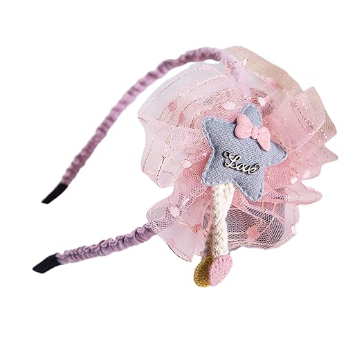 Healvian Kids Lace Hair Headdress Für Mädchen Niedliche Kinderkopfbedeckung Party-haarreifen Mit Sternenmotiv Zubehör Für Geburtstagsfeiern Und Festliche Anlässe von Healvian