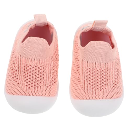 Healvian Mädchen Lauflernschuhe Atmungsaktive Mesh Babyschuhe rutschfeste Leichte und Weiche Lauflernschuhe für Kleinkinder Verstellbar für Erste Schritte und Indoor Training von Healvian