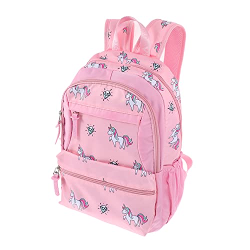 Healvian Junge Mädchen Rucksack Mit Reflexstreifen Cartoon Einhorn Schultasche Atmungsaktives Schultergurt-Design Große Kapazität Tasche von Healvian