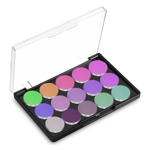 Healvian Magnetische Make up palette Leer mit Transparentem Deckel Langlebiger Kunststoff Magnetische Lidschattenhalter Vielseitige Aufbewahrung für Lidschatten Highlighter Geeignet von Healvian