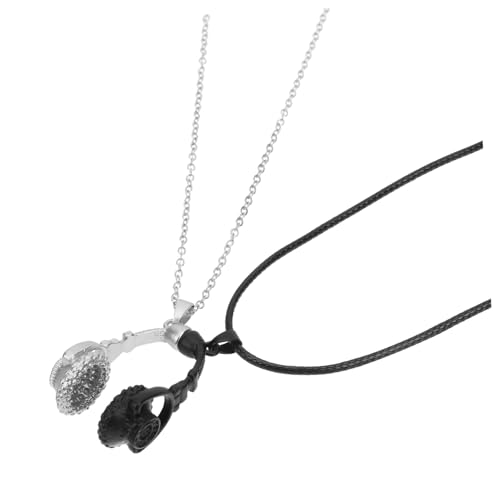 Healvian Magnetische Pärchen Halskette Kopfhörer Anhänger Matching Couple Necklace Modisches Schmuckstück für Damen und Herren Langlebig Stilvoll für Valentinstag und Besondere Anlässe von Healvian