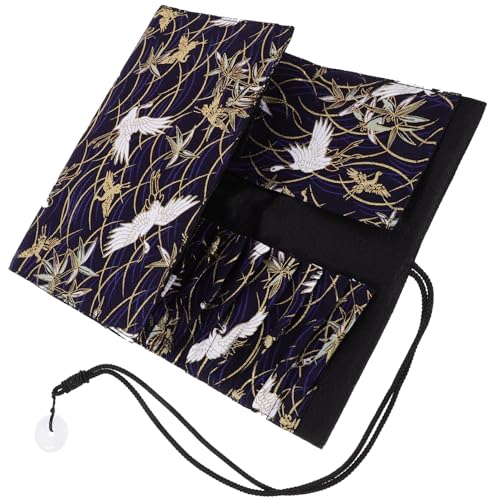 Healvian Make-up Pinsel Aufbewahrungstasche Im Japanischen Stil Roll up Tasche Für Foundation Und Lippenstift Organizer Aus Hochwertigem Material von Healvian