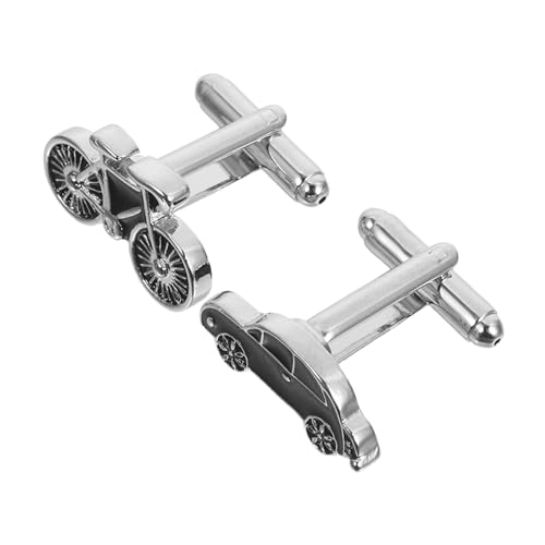 Healvian Manschettenknöpfe für Herren Kreative Auto Fahrrad-motive Langlebige Legierung Tropftechnik Vintage-design Modische Hemdschmuck-accessoires für Formelle und Freizeit Anlässe von Healvian