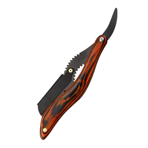 Healvian Manueller Barttrimmer Holzgriff Rasiermesser Kopf Leicht Tragbar Rutschfest Präzisionsschnitt Herren Bartpflege Werkzeug Geschenkidee von Healvian