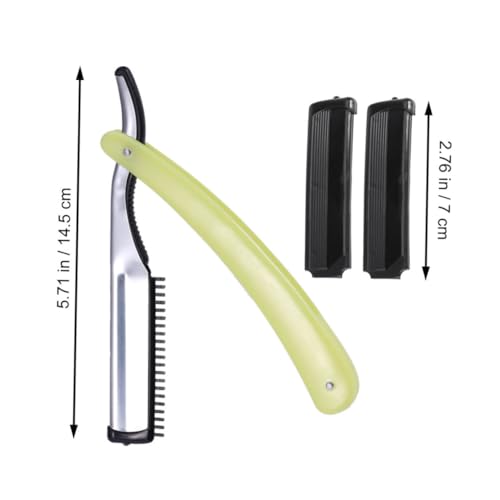 Healvian Manuelles Rasiermesser aus Edelstahl Gerader Rasierer für Bartpflege Männer Einfach zu Bedienen für Zuhause und Reisen Sanft zur Haut für Bart Koteletten und Feine Kopfbehaarung von Healvian