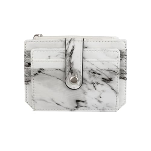 Healvian Marbling Kartenetui mit Schnappverschluss Multifunktionale Münzgeldbörse für Damen Herren Portabler Coin Purse mit Mehreren Fächern Sicherer Aufbewahrungsbeutel für Karten und von Healvian