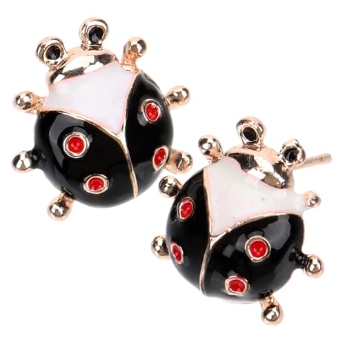 Healvian Marienkäfer Ohrstecker Damen Süße Ladybug Ohrringe für Frauen und Mädchen Hautfreundlich Langlebig Modischer Schmuck Passend zu Freizeit Festtagskleidung von Healvian