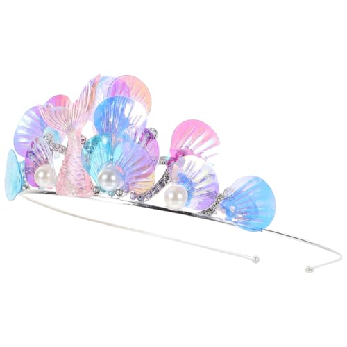 Healvian Meerjungfrauen Krone Mädchen Stirnband Haarreifen Kopfschmuck aus Muscheln Kronen für Mädchen hair accessories for party sachen Kopfschmuck für Party-Haarschmuck Metall von Healvian