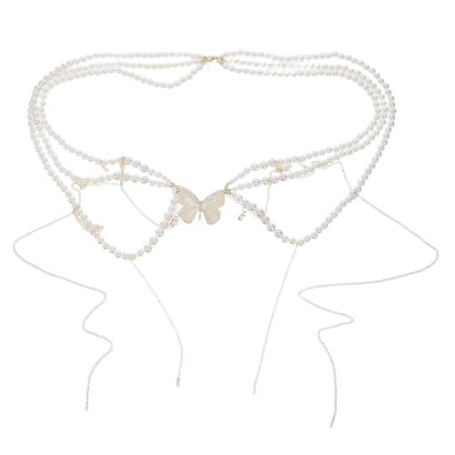 Healvian Mehrlagige Perlen-taillenkette Damen Stilvolle Body Chain mit Robusten Perlen und Metall Hebt Feminine Kurven und Taillenlinie Vielseitiges Boho Abendaccessoire für Strand Party von Healvian