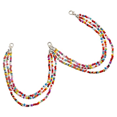 Healvian Mehrschichtige Perlen Schuhketten für Damen und Mädchen Abnehmbare Handgefertigte Schuhschmuck Ketten Vielseitig Einsetzbar für Turnschuhe Partys und Besondere Anlässe Langlebig von Healvian