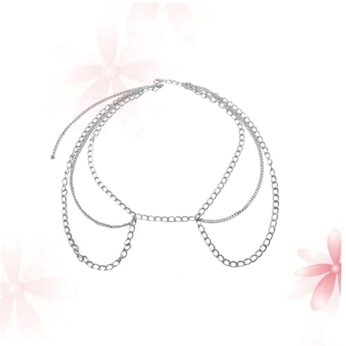 Healvian Mehrschichtige Taillenkette aus Metall Modischer Körperschmuck Silberne Elegante Bauchkette für Damen Vielseitig für Sommerkleider Partys und Besondere Anlässe Geeignet von Healvian