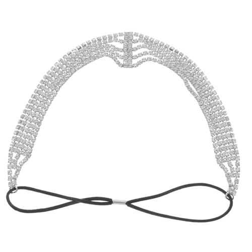 Healvian Elegantes Brauthaarband Silbernes Kristall-strass-stirnband Hochzeitsaccessoire Elastisch Für Bräute Formelle Partys Weihnachten von Healvian