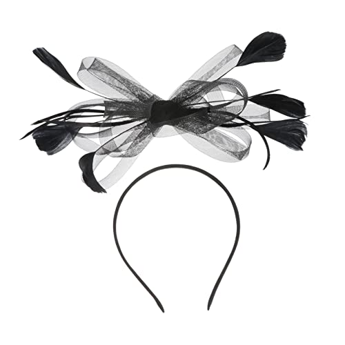 Healvian Delikates Haarschmuck Netz Und Federn Retro Blüten-stirnband Für Feste Fotografie Karneval Und Alltag Eleganter Kopfschmuck Für Damen von Healvian