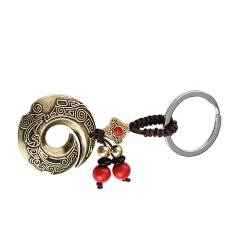 Healvian Messing Schlüsselanhänger Charm Retro Hängendes Ornament Selbstgemacht Anhänger für Besondere Anlässe Antikes Design Schlüsselanhänger für Frauen von Healvian
