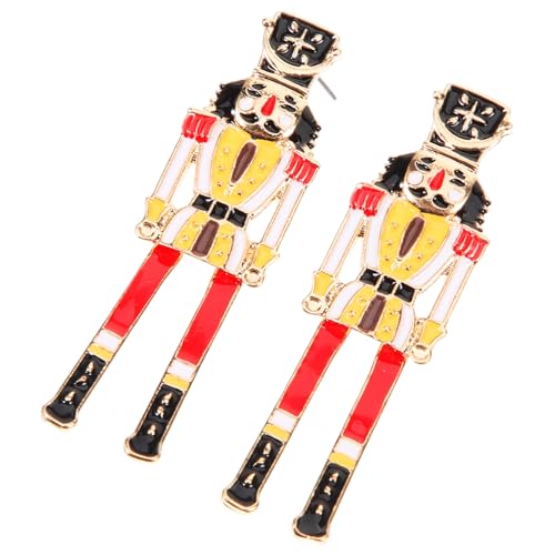 Healvian Metal Nutcracker Ohrstecker Damen Kostümohrringe Charm Statement Schmuck Leicht und Langlebig für Frauen Teenager Alltag und Party von Healvian