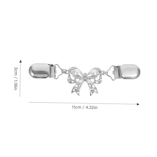 Healvian Metal Sweater Clip für Damen Eleganter Bow Cardigan Verschluss Leichter Langlebiger Strickjacken Clip aus Legierung Kompakt und Einfach zu Tragen für Pullover Schals und Formelle von Healvian