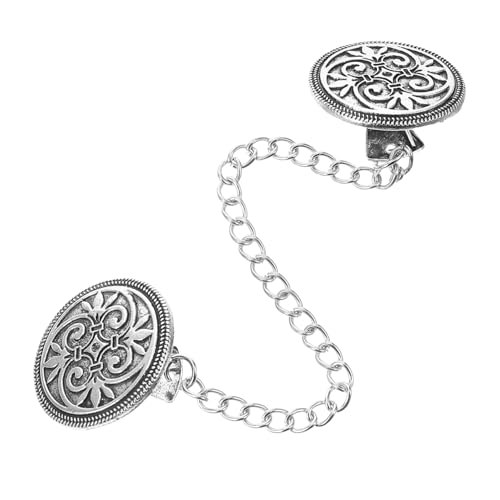 Healvian Metal Sweater Clip mit Kette Verstellbarer Strickjacken und Kleid Clip für Damen Vielseitiger Schalhalter und Eleganter Pullover Broschenverschluss Minimalistisches Design für von Healvian