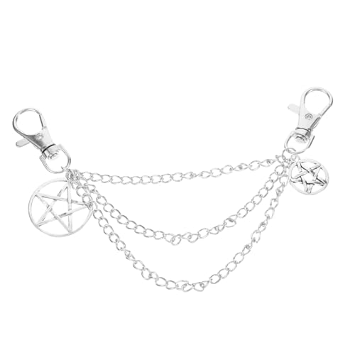 Healvian Metall Schuhkette mit Fünf Sterne Design Langlebige Legierung Sneaker Accessoires Stylische Stiefelkette Schmuck Rostbeständig für Damen und Herren Schuhanhänger von Healvian