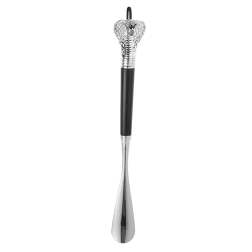 Healvian Metall Schuhlöffel Mit Langem Griff Für Damen Schuhheber Aus Zinklegierung Und Holz Schuhanziehstab Mit Schlangenkopfform Für Einfaches Anziehen Von Schuhen von Healvian