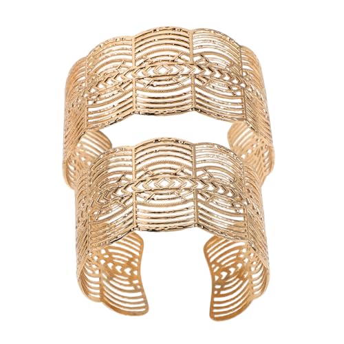Healvian Metall-cuff-armbänder Offene Geometrische Spitzen-designs Langlebige Damen-bangle-armreifen Minimalistische Vielseitige Schmuckstücke für Alltag und Party von Healvian