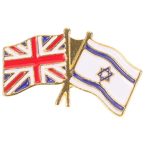 Healvian Metallbrosche Israel und Uk Flagge Dekorativer Emaille Anstecker Langlebiges Legierungs Metall Stilvolles Accessoire für Kleidung und Rucksack für Patriotische Anlässe und von Healvian