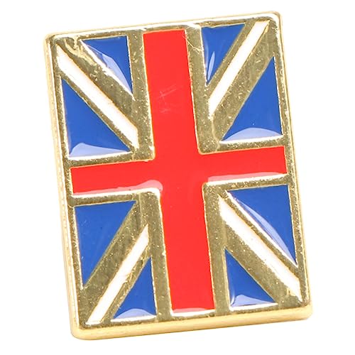 Healvian Metallic National Flag Brooch Kreative Anstecknadel für Kleidung Rot Weiß Blau Flaggenmotiv Robust für Jungen Mädchen und Festliche Anlässe von Healvian