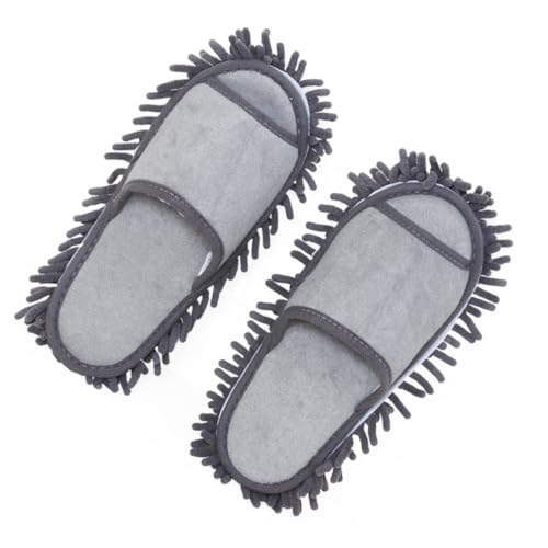 Healvian Mikrofaser Hausschuhe zum Wischen Waschbar Wiederverwendbar für Damen und Herren Rutschfest Bequeme Indoor Slippers für Schlafzimmer Küche und Studentenwohnheim von Healvian