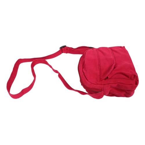 Healvian Mini Canvas Crossbody Bag für Damen Verstellbare Schultertasche Leichtes Robustes Material Kompakte Handytasche und Geldbörse für Alltag und Reisen in Rot Healvian Mini Canvas Crossbody Bag für Damen Verstellbare Schultertasche Leichtes Robustes Material Kompakte Handytasche und Geldbörse für Alltag und Reisen in Rot von Healvian