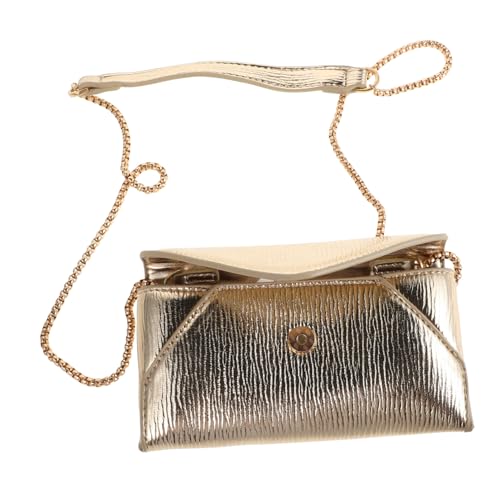 Healvian Mini Damen Umhängetasche PU Material Crossbody Clutch mit Goldener Kette Kleine Handtasche für Alltag Party Hochzeit Prom von Healvian