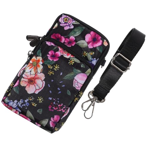 Healvian Umhängetasche Aus Nylon Mit Blumenmuster Als Mini-geldbörse Und Handytasche Tragbar Geeignet Für Reisen Und Einkaufen von Healvian