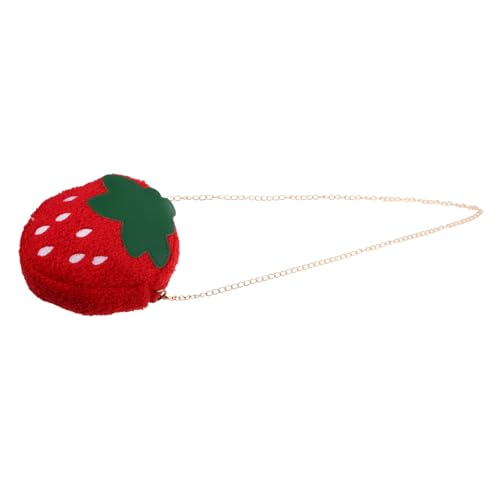 Healvian Erdbeerbeutel Für Damen Jungen Und Mädchen Umhängetasche Obsthandtasche Plüschmaterial Stilvolles Und Modisches Leichtes Design von Healvian