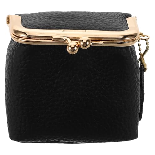 Healvian Mini Lippenstiftetui und Münzgeldbörse Quadratisch Schwarz Tragbare Kosmetiktasche für Damen Stilvoller Organizer für Lippenstift Parfum und Kleingeld Kompakt und Leicht für von Healvian