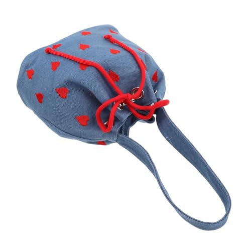 Healvian Mini Love Heart Bucket Bag Damen Schultertasche Leichtes Langlebiges Stoffmaterial Vielseitig als Umhängetasche Crossbody oder Handtasche für Alltag und Besondere Anlässe Kompakt von Healvian