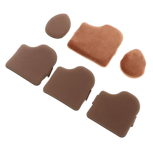Healvian Mini Make-up Schwämme mit Schokoladen-keks-design Weiche Velours-puderquaste für Foundation Trocken Nass Anwendbar Wiederverwendbar Inklusive Aufbewahrungsbox für Damen Mädchen von Healvian