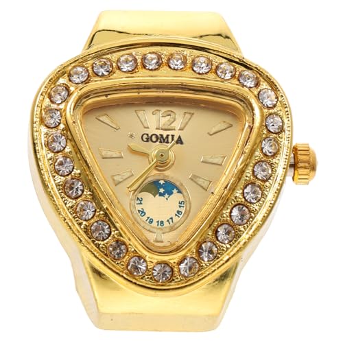 Healvian Fingeruhr Design Casual Armbanduhr Für Damen Und Mini Quarzringuhr Gold Leicht Und Tragbar Für Täglichen Gebrauch von Healvian