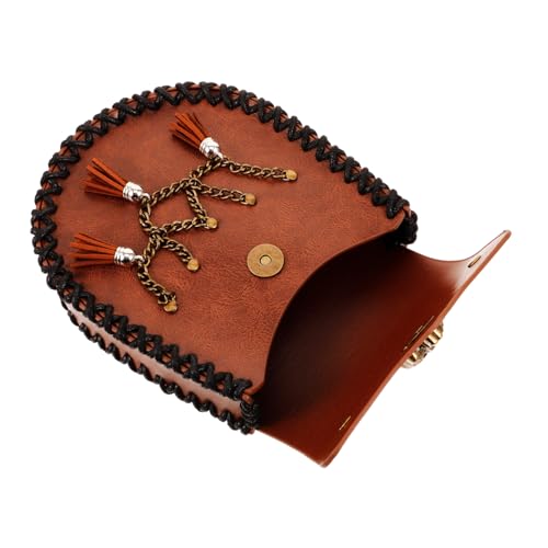 Healvian Mittelalterliche Renaissance Gürtel Tasche aus PU Tragbare Taillentasche für Herren Kompakt Robust Vintage Geprägt für Cosplay Theater Reisen und Alltag von Healvian