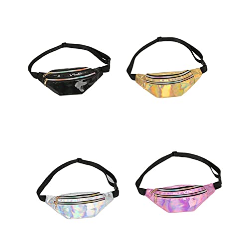 Healvian Mobiltasche mit Diebstahl Reisen Fitnessstudio Taschen große Gürteltasche Riementasche Bote Storage Pockets Storage Bags reisebeutel Frau Gürteltasche glänzender Kulturbeutel Black von Healvian