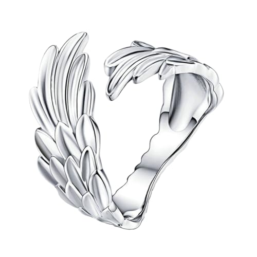 Healvian Mode Offener Flügelring Sterling Einstellbarer Eleganter Schmuck für Frauen Perfektes Valentinstag Weihnachtsgeschenk Flügelringschmuck für Besondere Healvian Mode Offener Flügelring Sterling Einstellbarer Eleganter Schmuck für Frauen Perfektes Valentinstag Weihnachtsgeschenk Flügelringschmuck für Besondere von Healvian