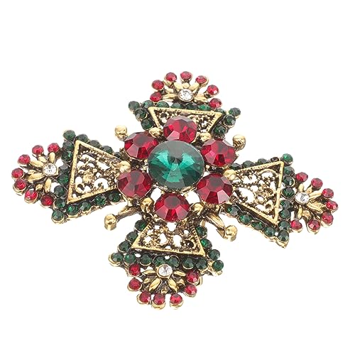 Healvian Moderne Geometrische Kreuzbrosche aus Langlebiger Zinklegierung Modisches Accessoire für Damen Vielseitig Tragbar an Jacken Taschen und Schals Eleganter Schmuck für Alltag und von Healvian