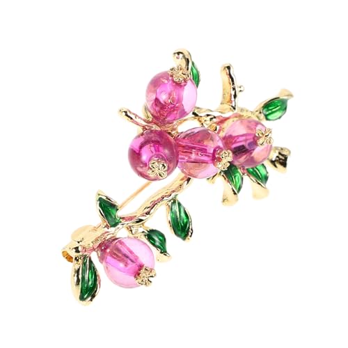 Healvian Moderne Persimmon Brosche Damen Safety Pin aus Robustem Zinklegierung Künstlerisches Herbstdesign Einzigartiges Modeaccessoire für Kleidung und Anstecknadeln von Healvian